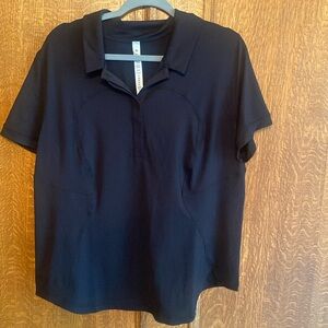Lululemon Black top Tennis yoga Sz 16